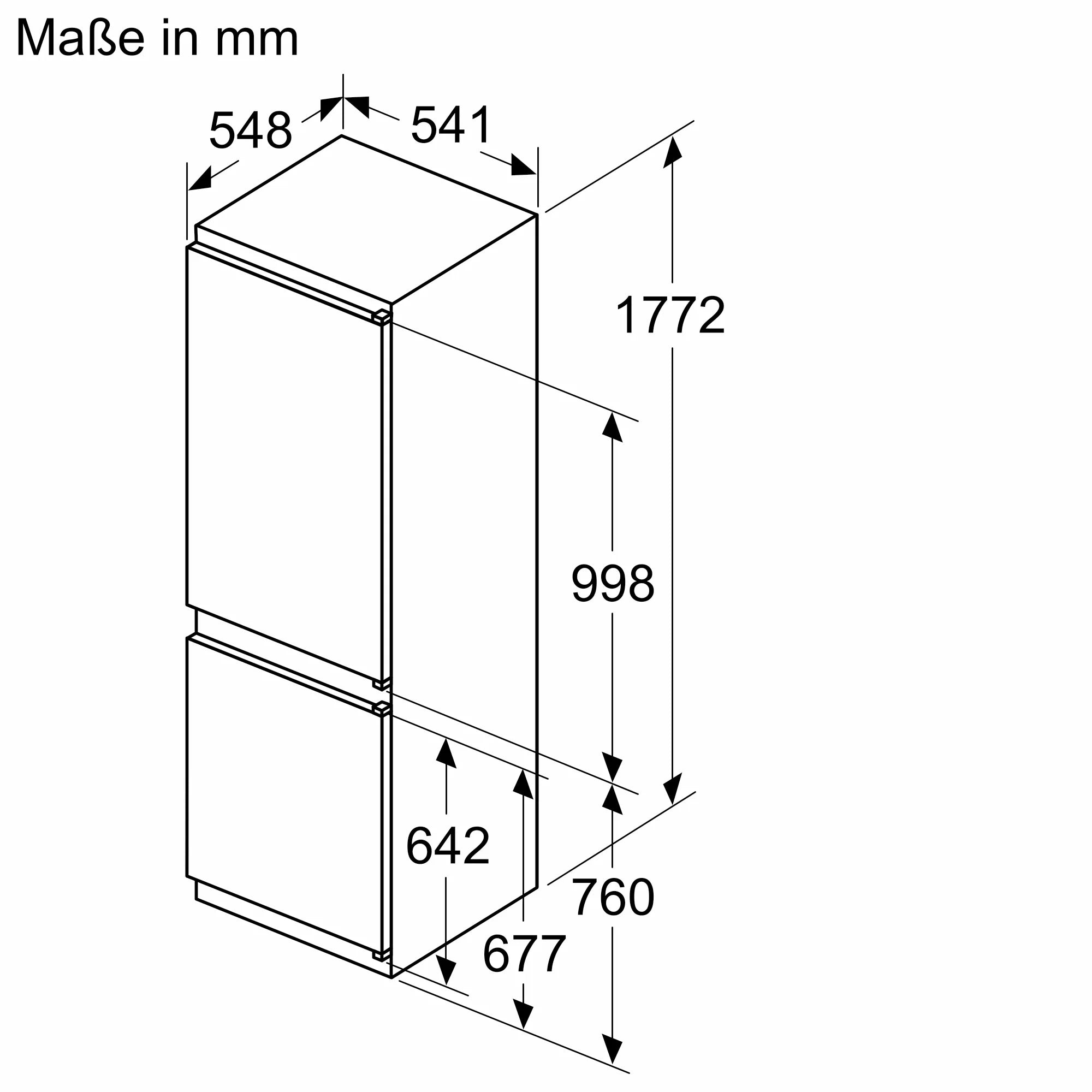 CONSTRUCTA CK786NSE0 Einbau-Kühl-Gefrier-Kombination 177 cm NoFrost E