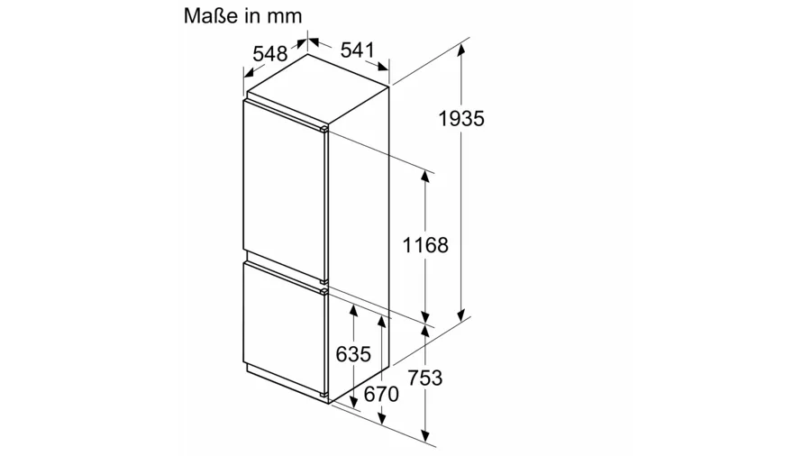 Constructa CK796NSE0, Kühlschrank mit Gefrierfach unten