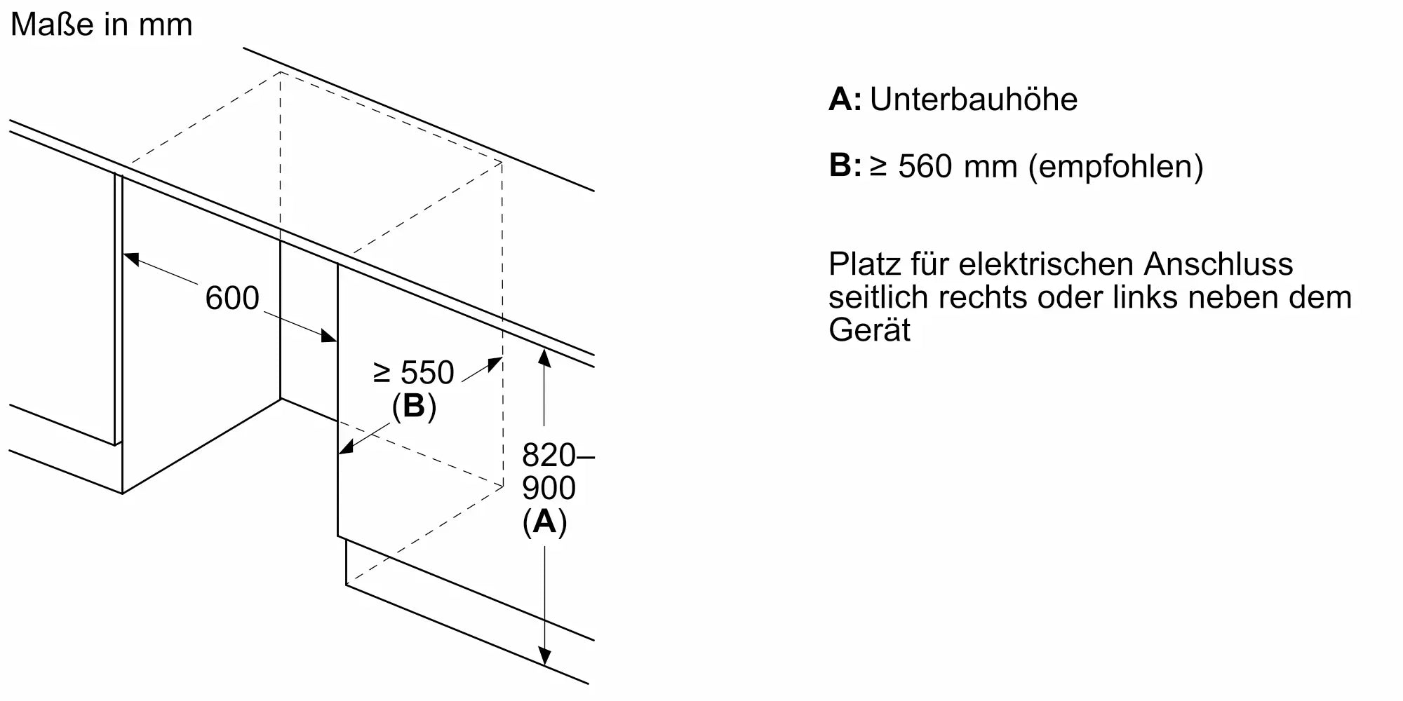 CONSTRUCTA CK202VFD0 Unterbau-Kühlschrank mit Gefrierfach 82 x 59.8 cm
