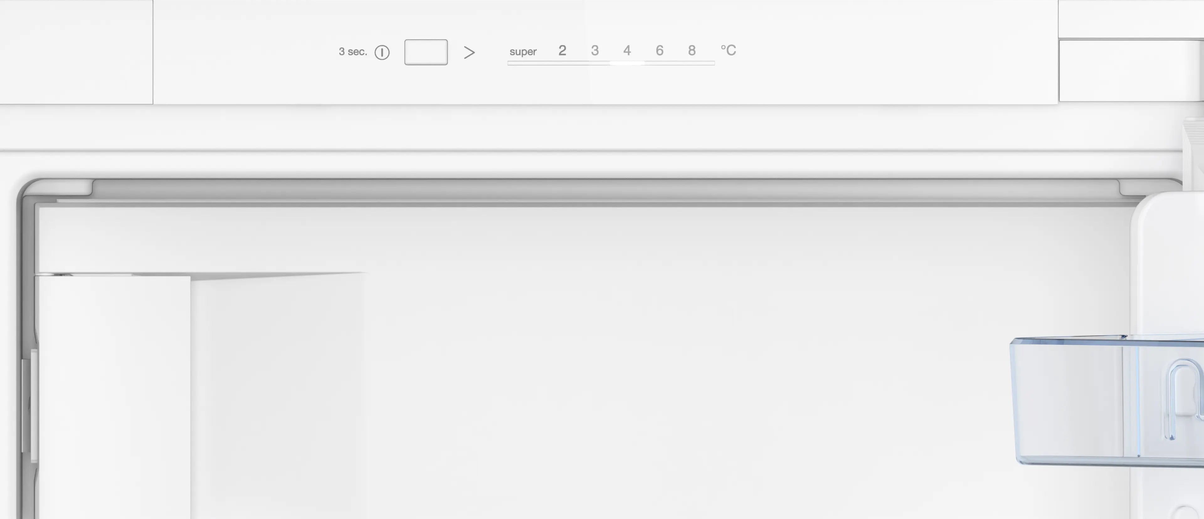 CONSTRUCTA CK222NSE0 Einbau-Kühlschrank mit Gefrierfach LED-Display EcoAirFlow weiß