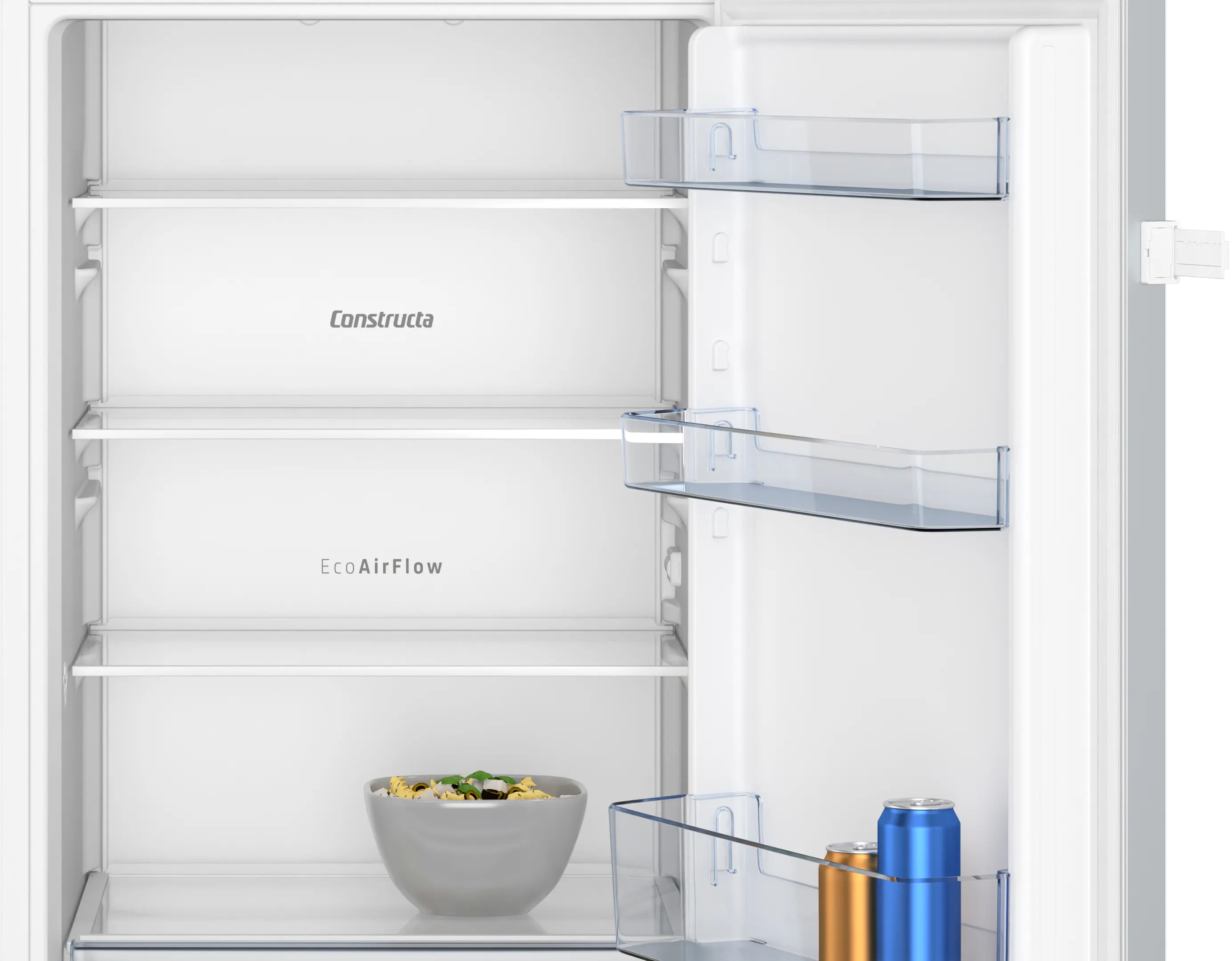 CONSTRUCTA CK131NSE0 Einbau-Kühlschrank 122 cm LED-Touch EcoAirFlow weiß