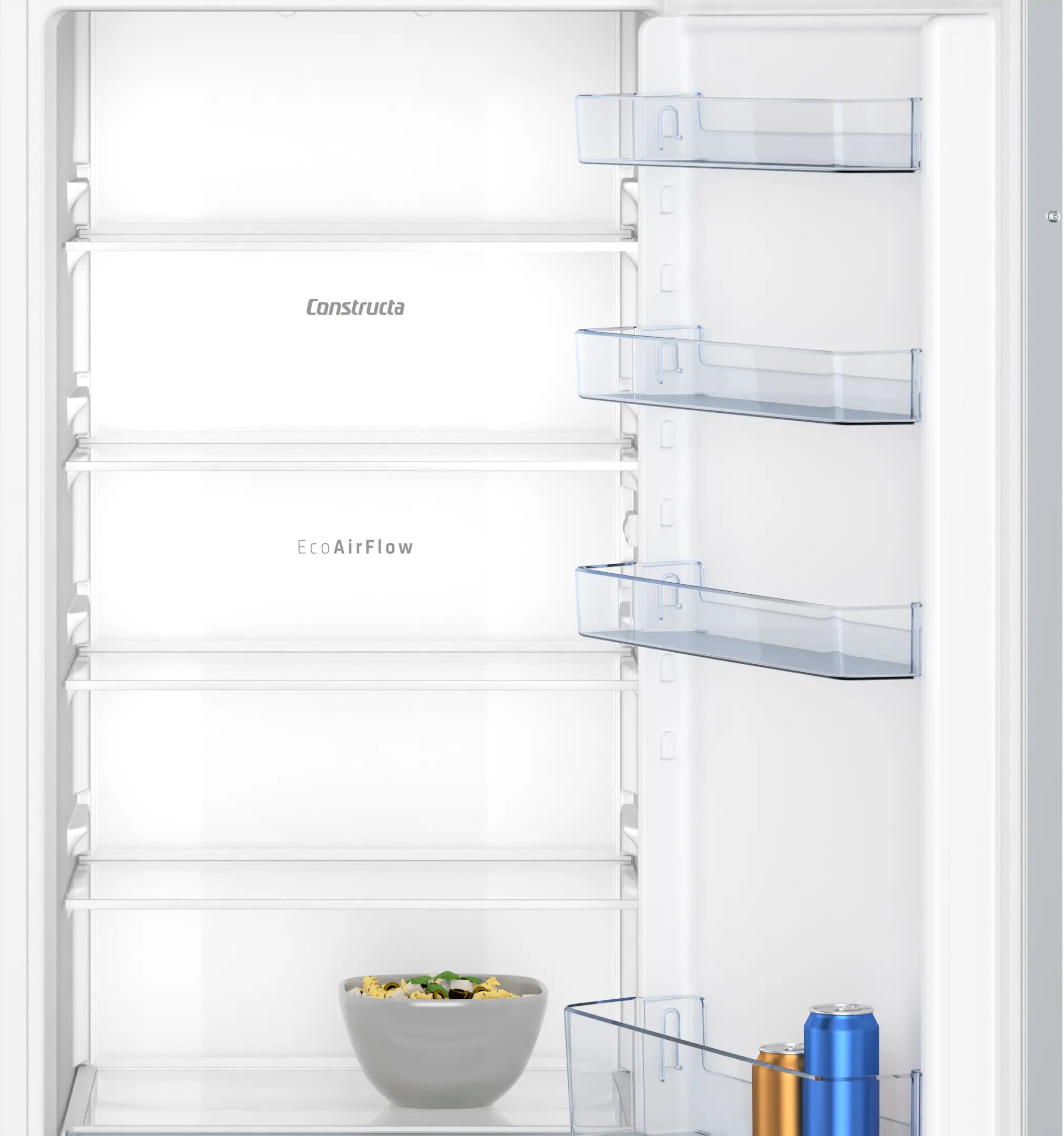 CONSTRUCTA CK141NSE0 Einbau-Kühlschrank 122 cm LED-Touch EcoAirFlow Weiß