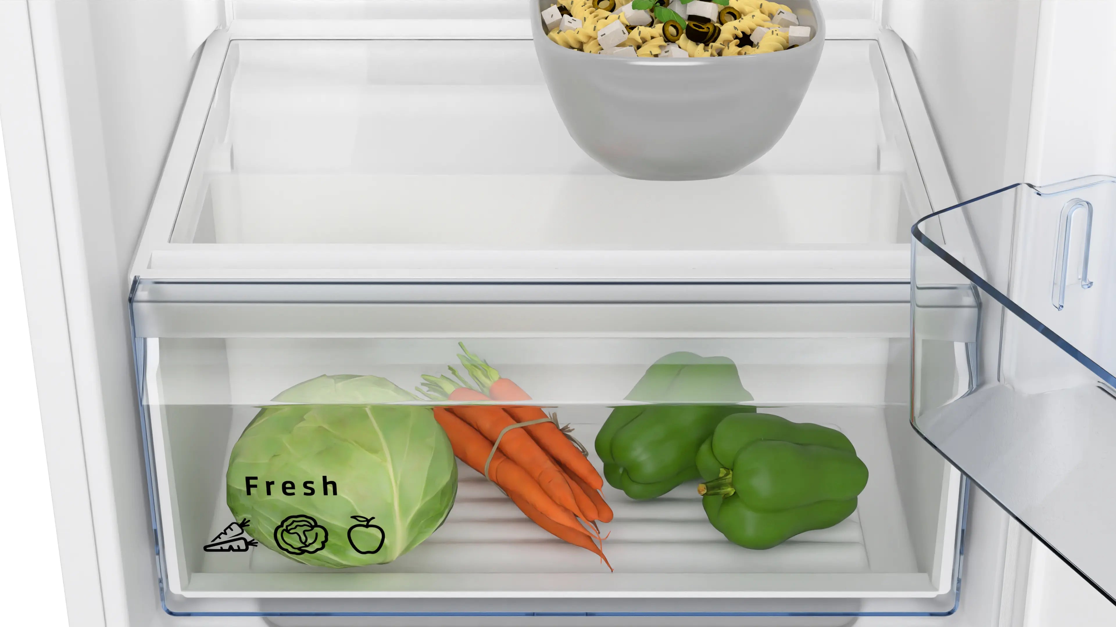 CONSTRUCTA CK242NSE0 Einbau-Kühlschrank mit Gefrierfach LED-Touch EcoAirFlow