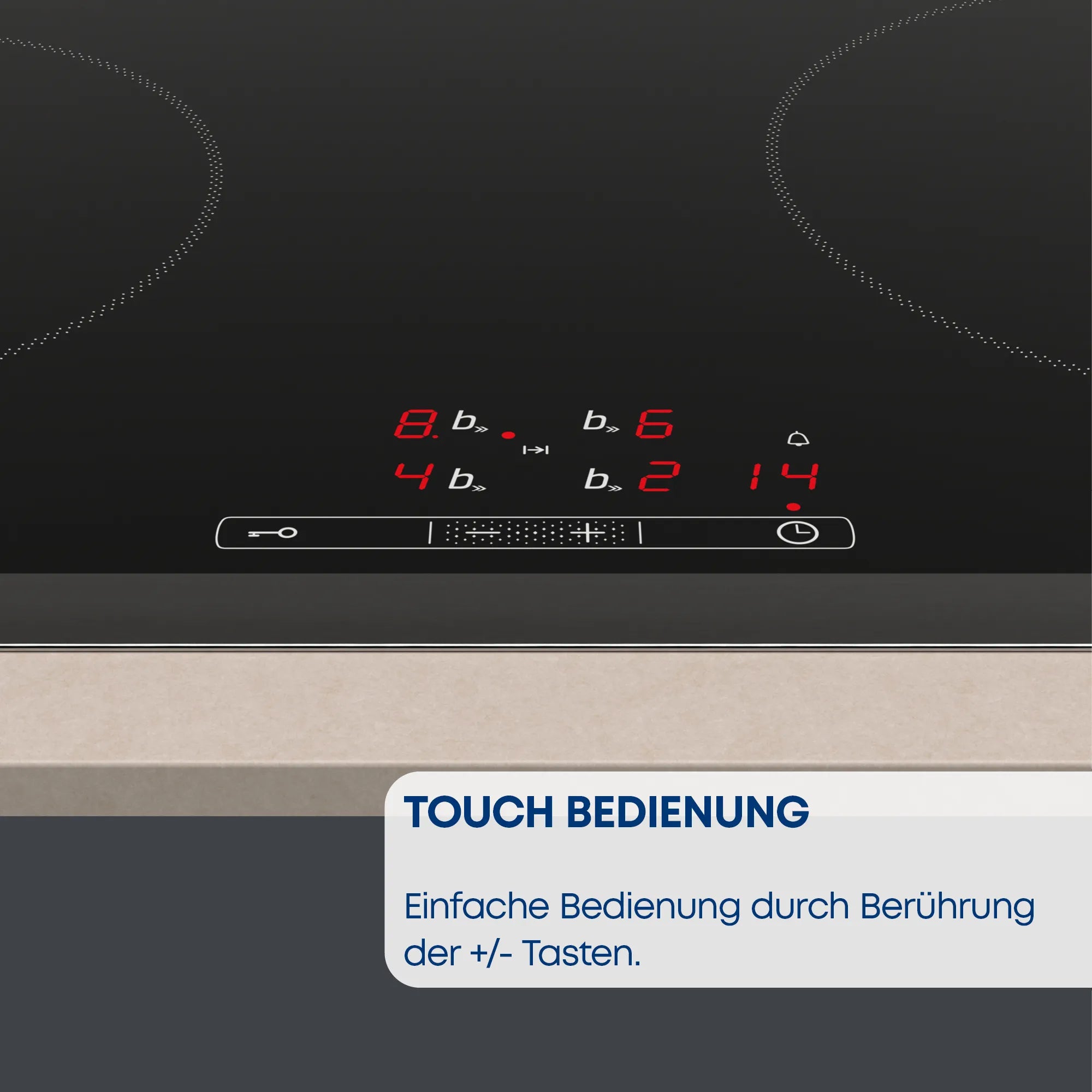 CONSTRUCTA CA424255 Edelstahl Induktionskochfeld mit 4 Zonen Bräterzone PowerBoost