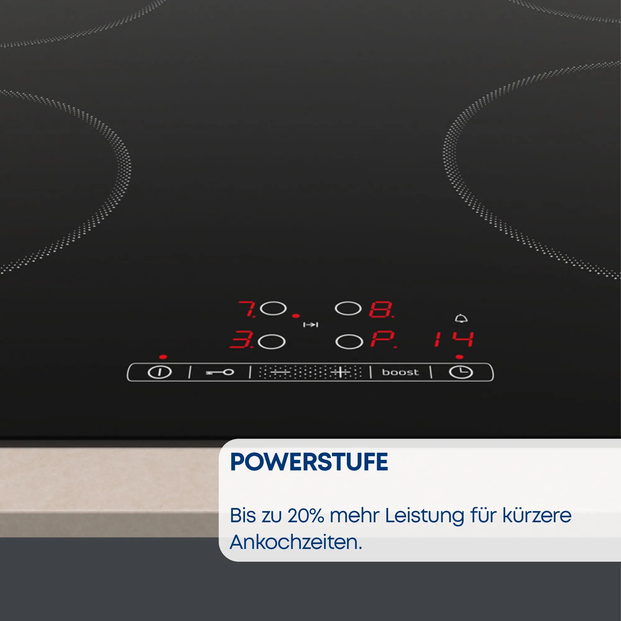 CONSTRUCTA CA424255 Edelstahl Induktionskochfeld mit 4 Zonen Bräterzone PowerBoost