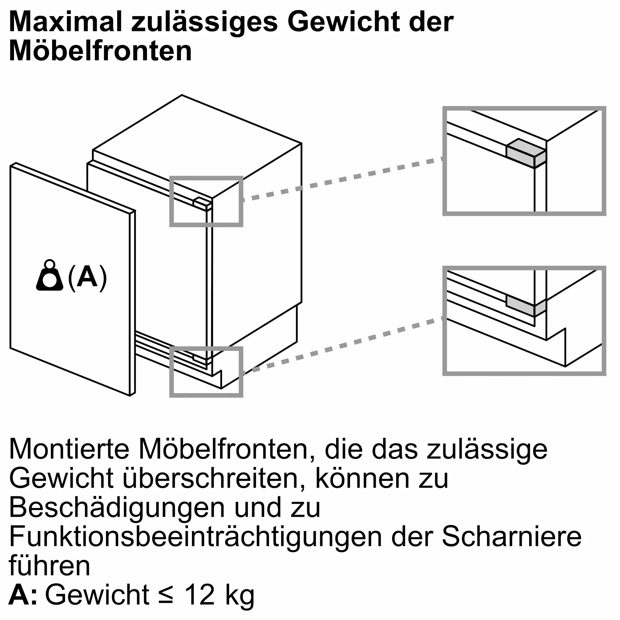 CONSTRUCTA CK202VFD0 Unterbau-Kühlschrank mit Gefrierfach 82 x 59.8 cm