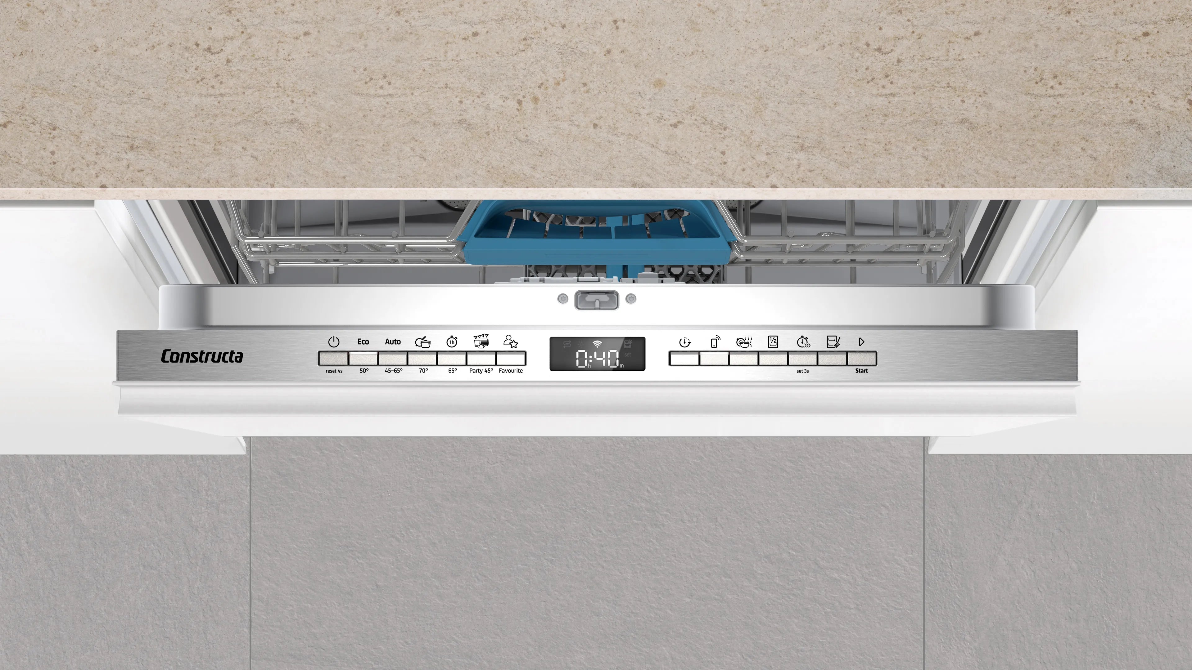 CONSTRUCTA CB6HX02HUE Vollintegrierter Geschirrspüler 60 cm XXL HomeConnect AquaStop