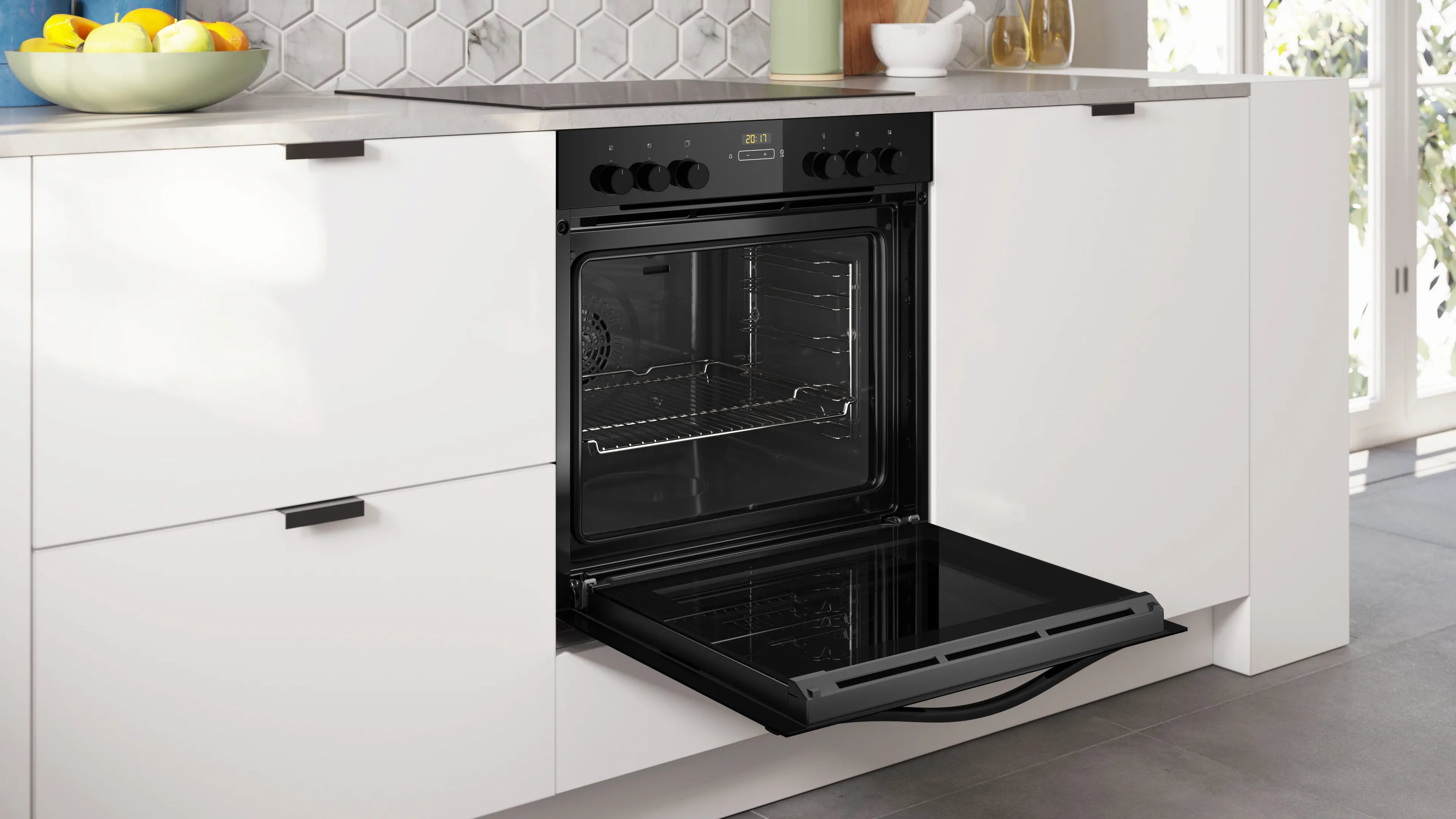 CONSTRUCTA CX5HS609 Einbau-Herd-Set Backofen 71L HydroClean Kochfeld