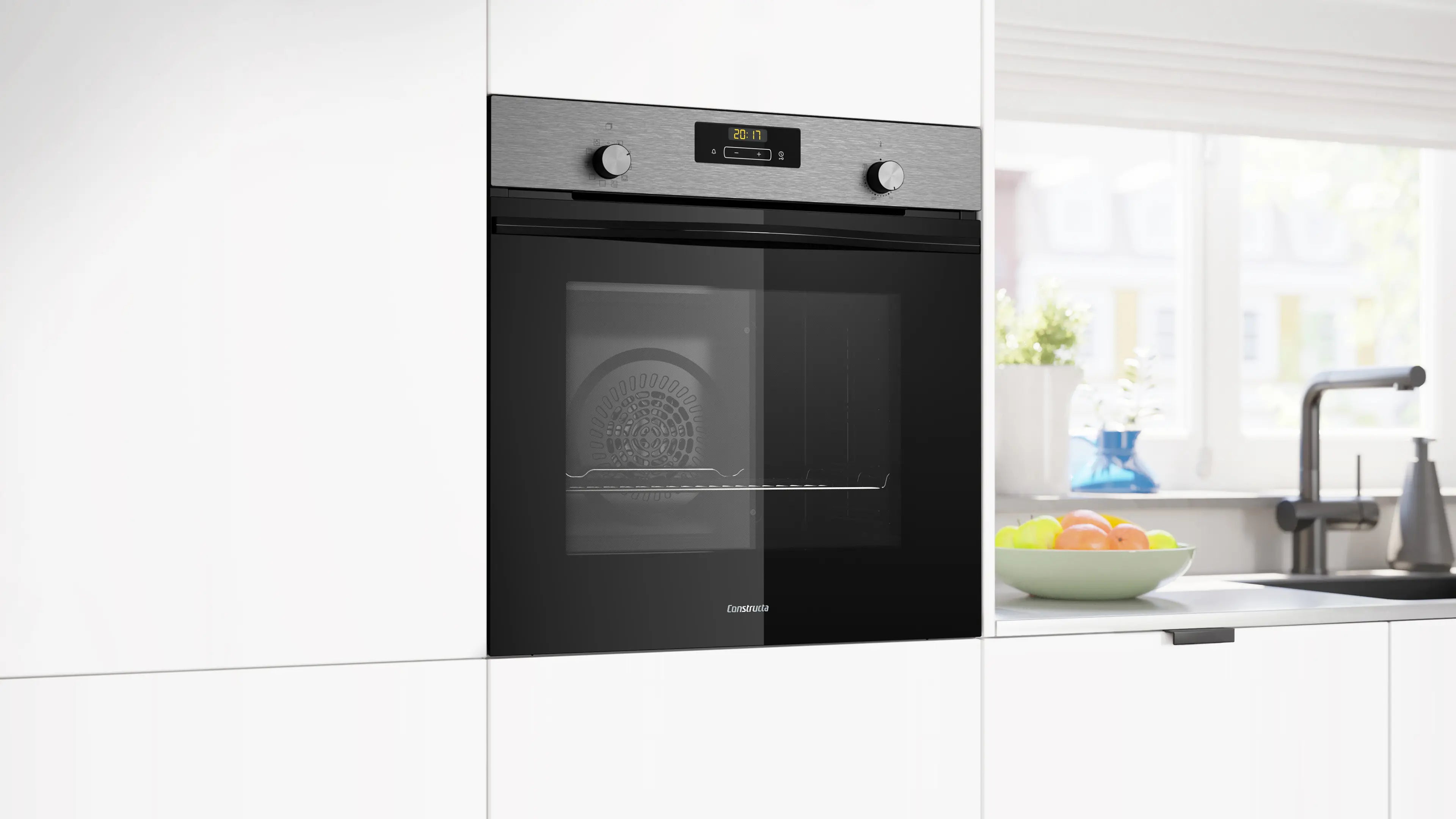 CONSTRUCTA CX5BI610 Backofen-Set mit Induktion HydroClean Schnell Universalpfanne