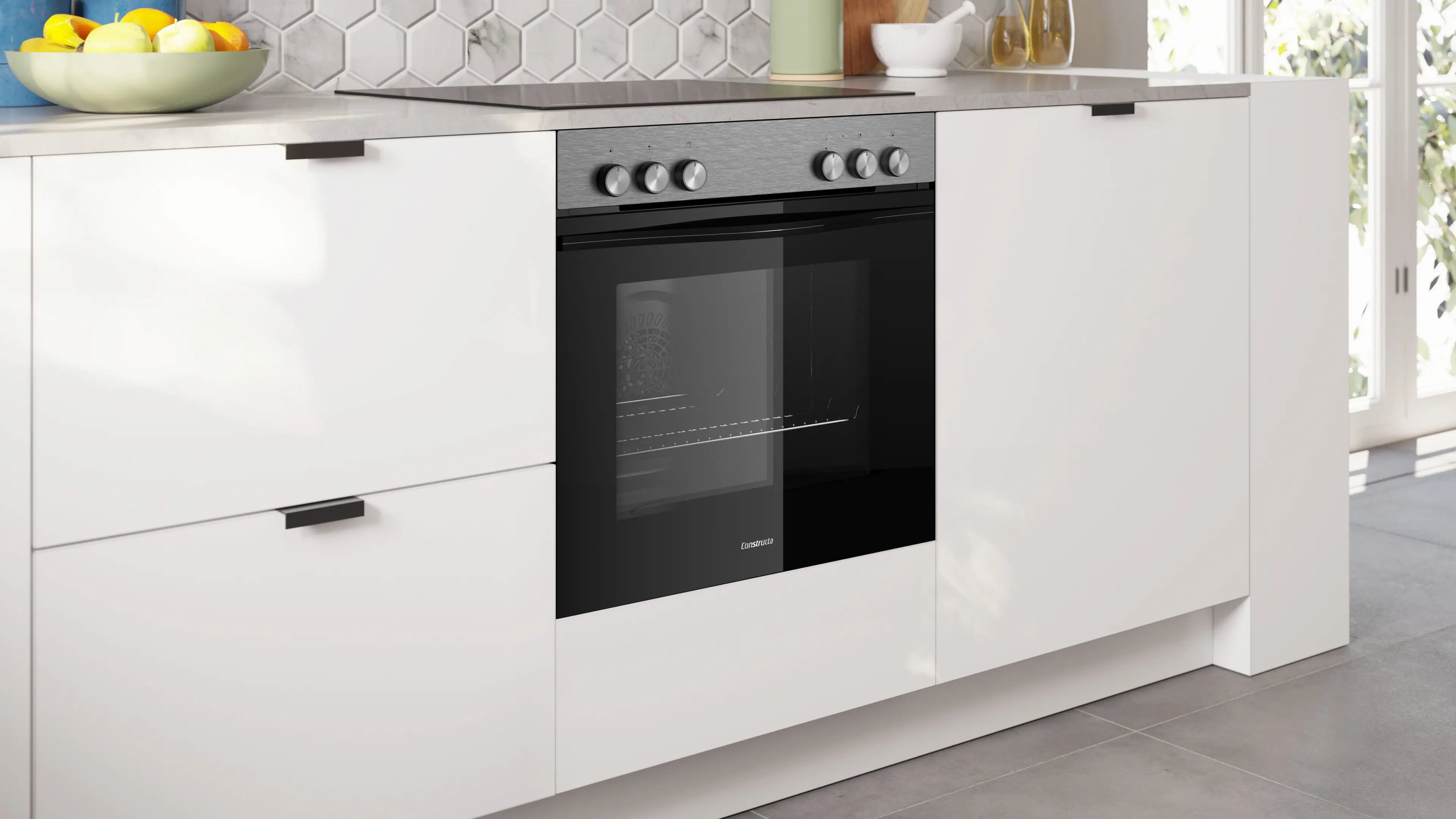 CONSTRUCTA CX5HS608 Einbau-Herd-Set mit Backofen CH3M00053 und CM323052