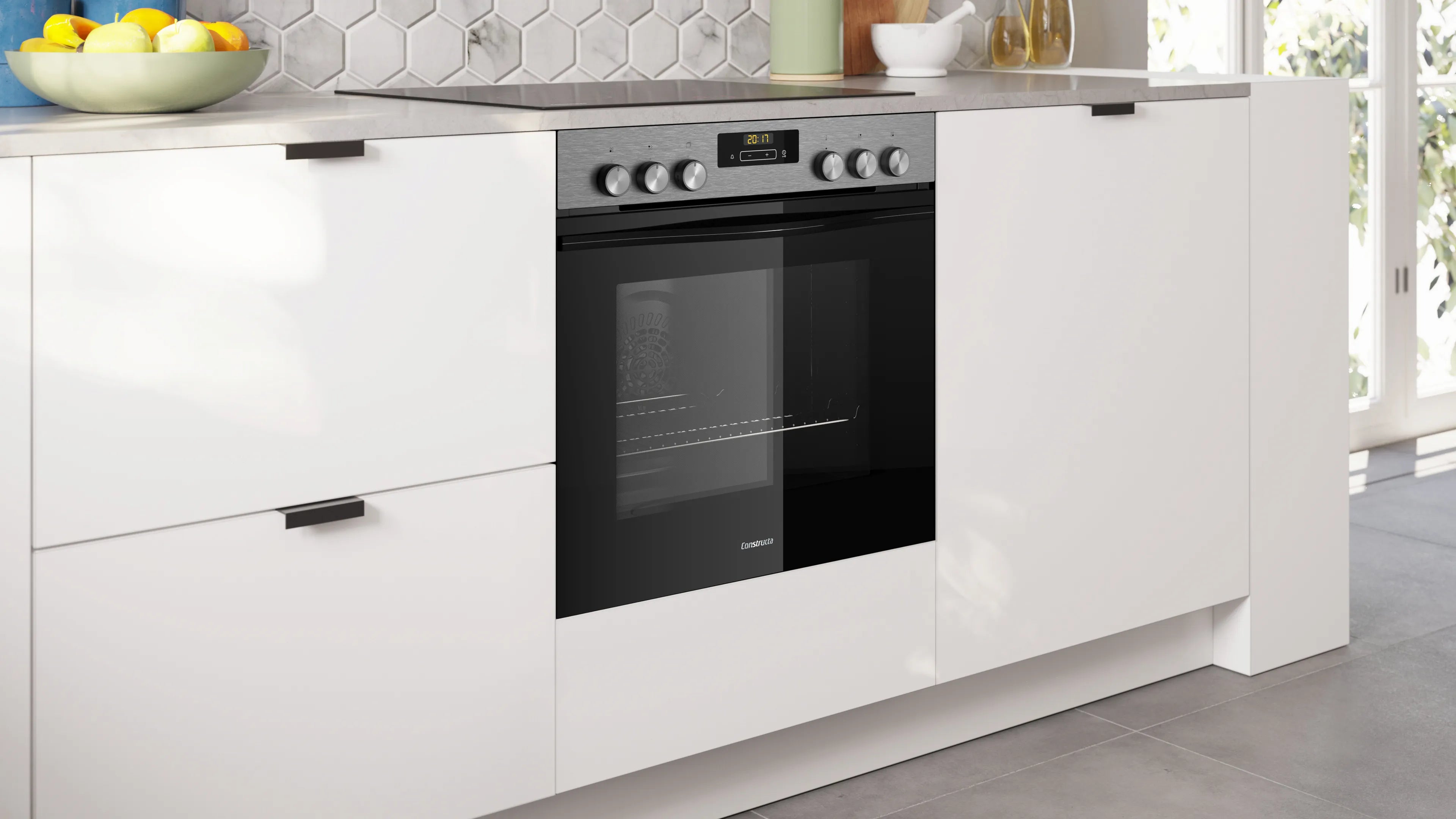 CONSTRUCTA CX5HS610 Einbau-Herd-Set mit Backofen CH3M51053 und Cerankochfeld