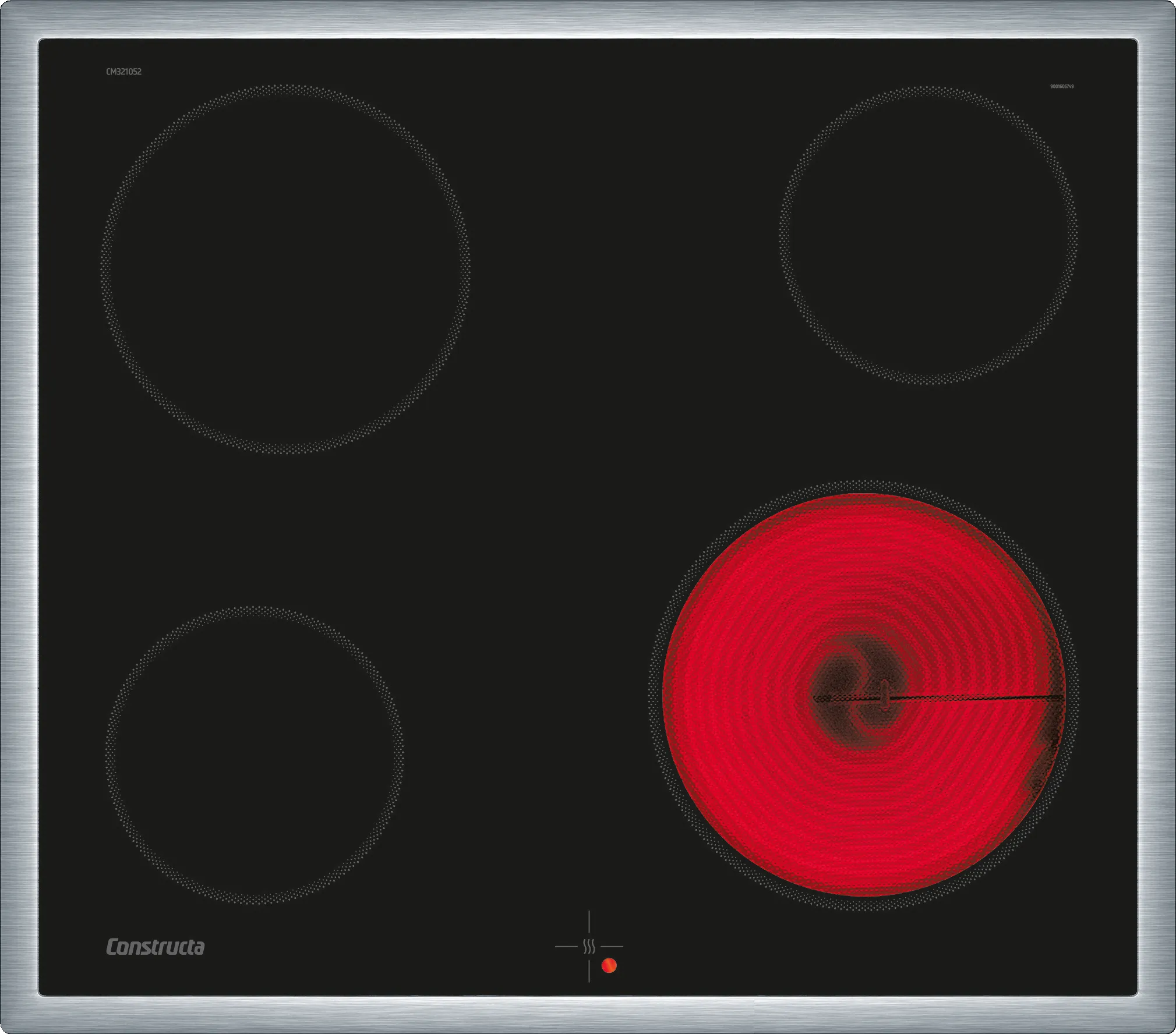 CONSTRUCTA CX3HS604 Einbau-Herd-Set 60 cm Edelstahl Backofen Kochfeld