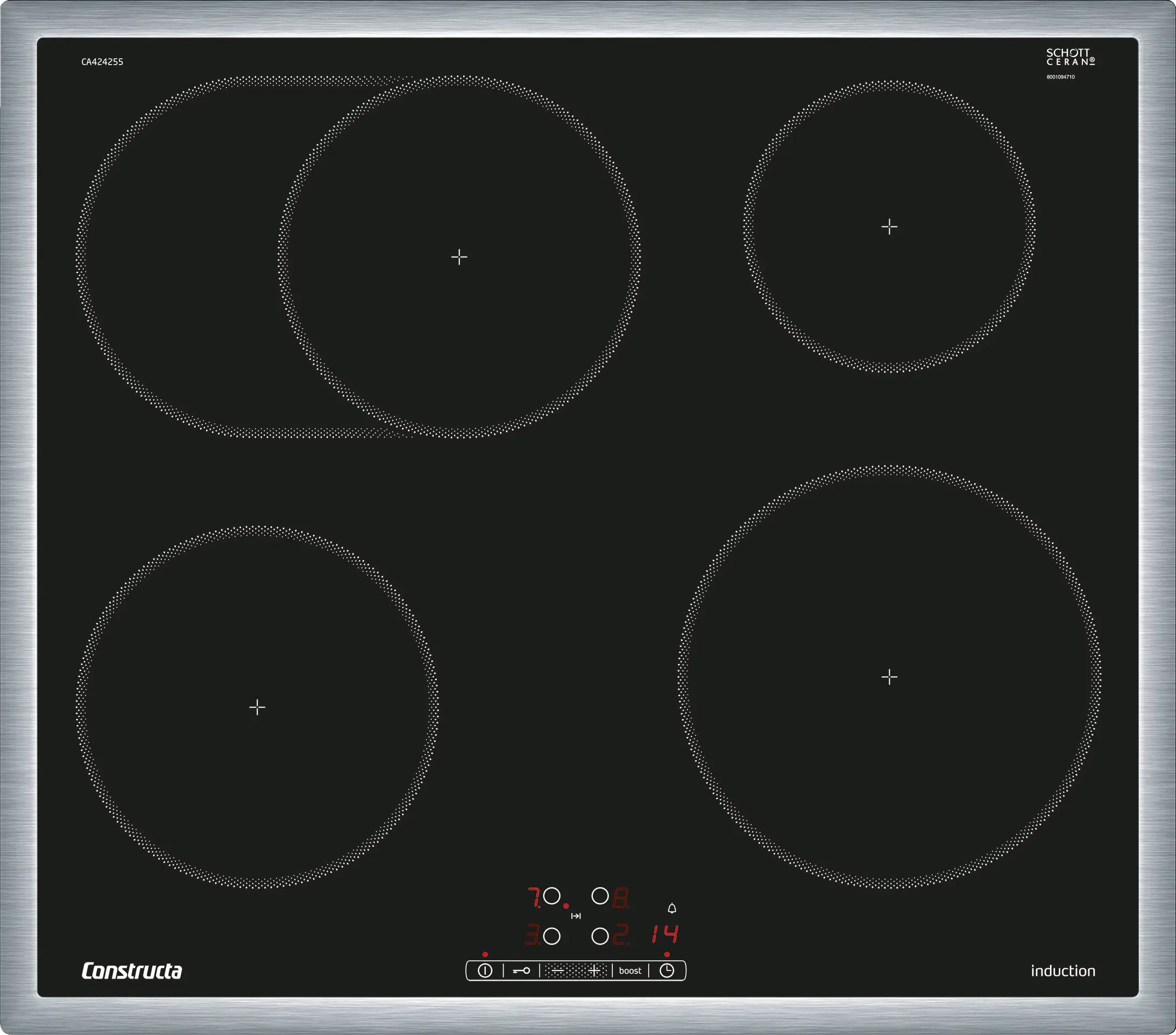 CONSTRUCTA CX5BI610 Backofen-Set mit Induktion HydroClean Schnell Universalpfanne