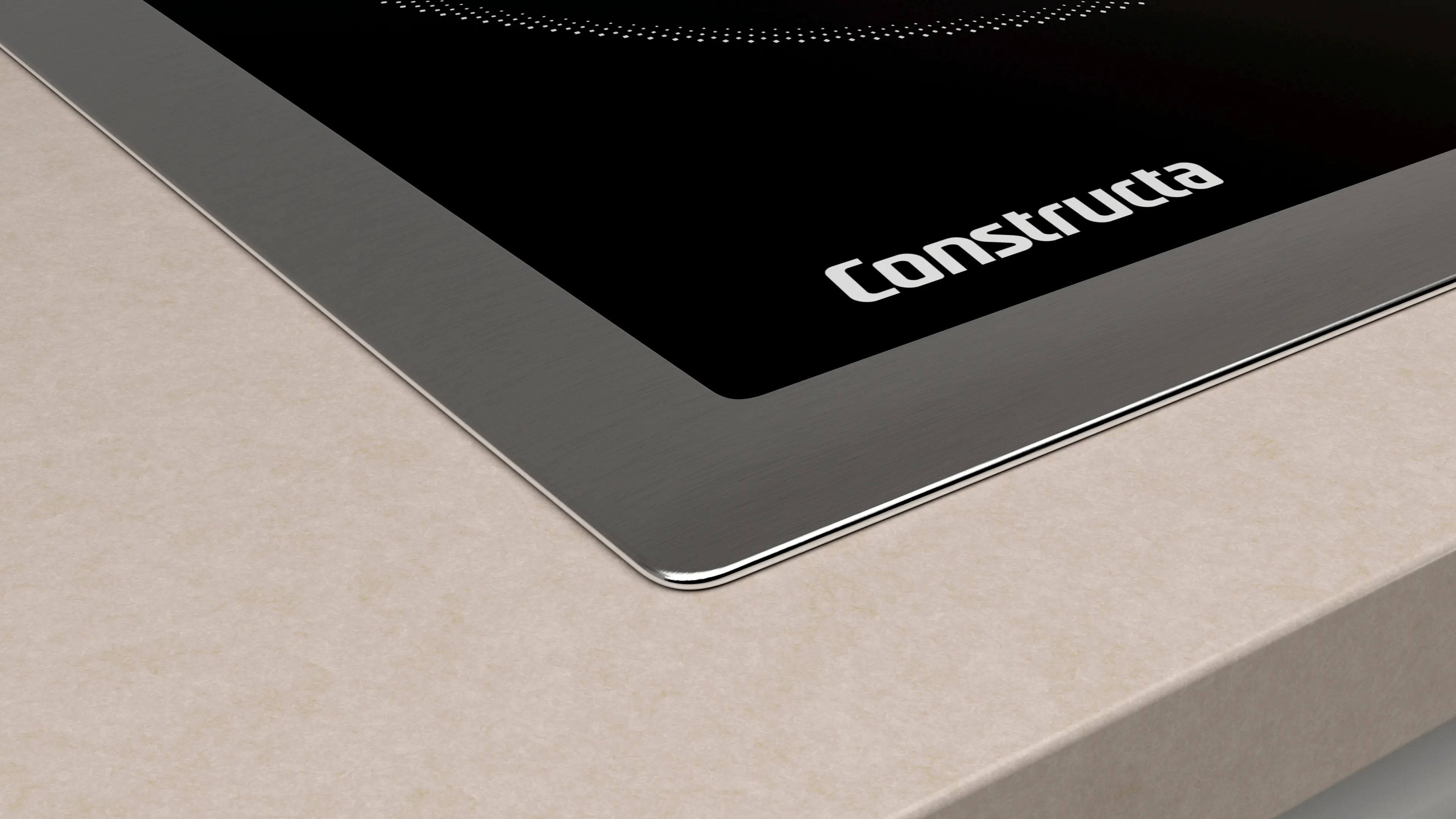 CONSTRUCTA CA424255 Edelstahl Induktionskochfeld mit 4 Zonen Bräterzone PowerBoost