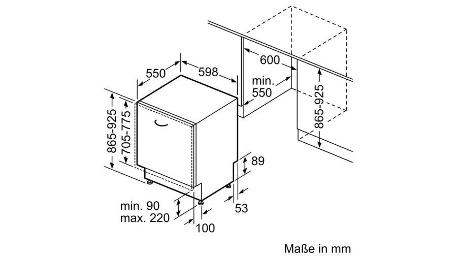 Constructa CB5VX02ITE, Vollintegrierter Geschirrspüler, 60 cm XXL