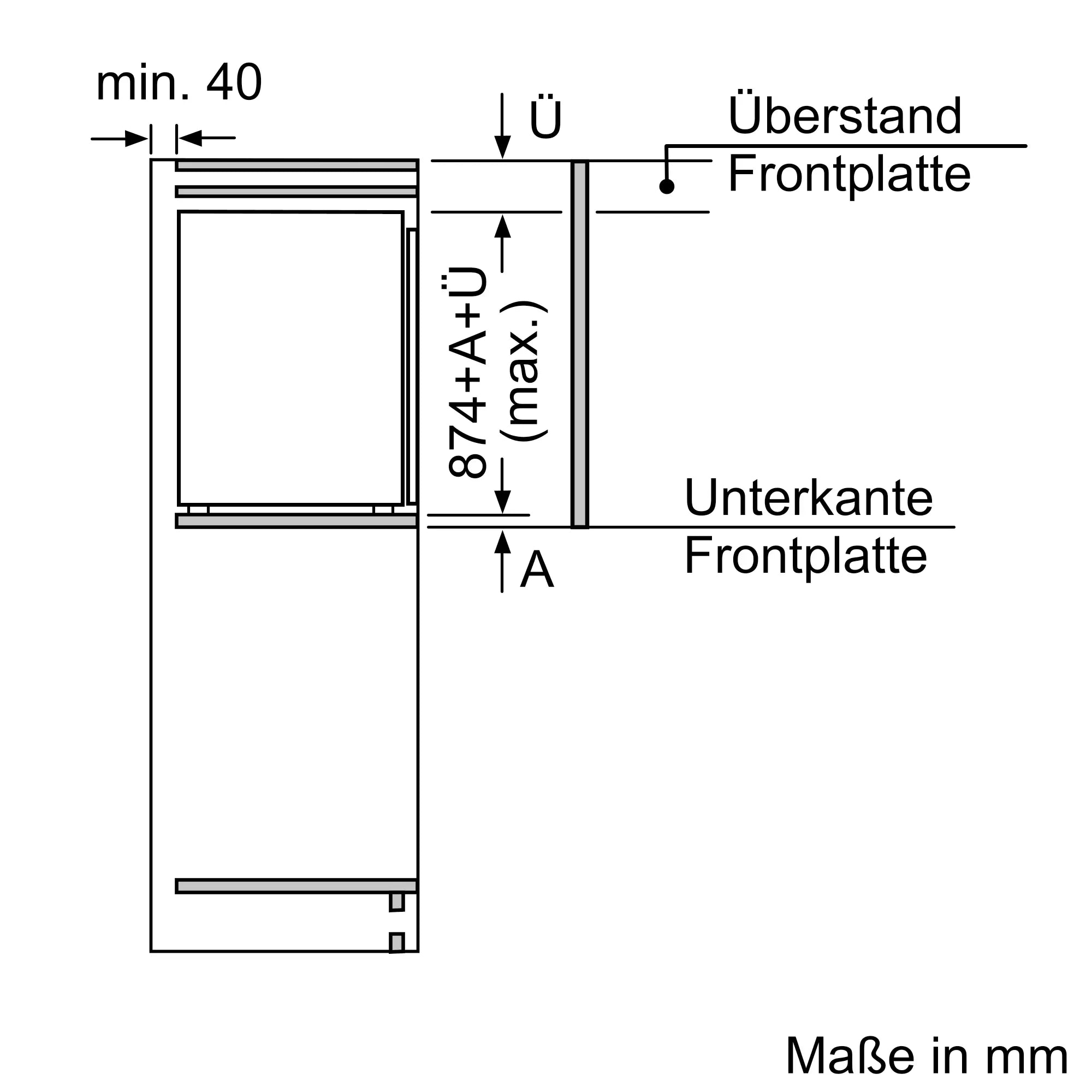 CONSTRUCTA CK121NSE0 Einbau-Kühlschrank 87,4×54,1 cm LED-Touch EcoAirFlow Integrierbar