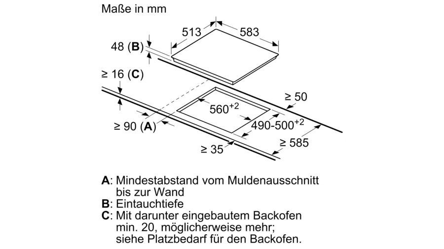 Bosch PKN645B17 Serie 4 Elektro-Kochfeld 60 cm Schwarz, Mit Rahmen aufliegend