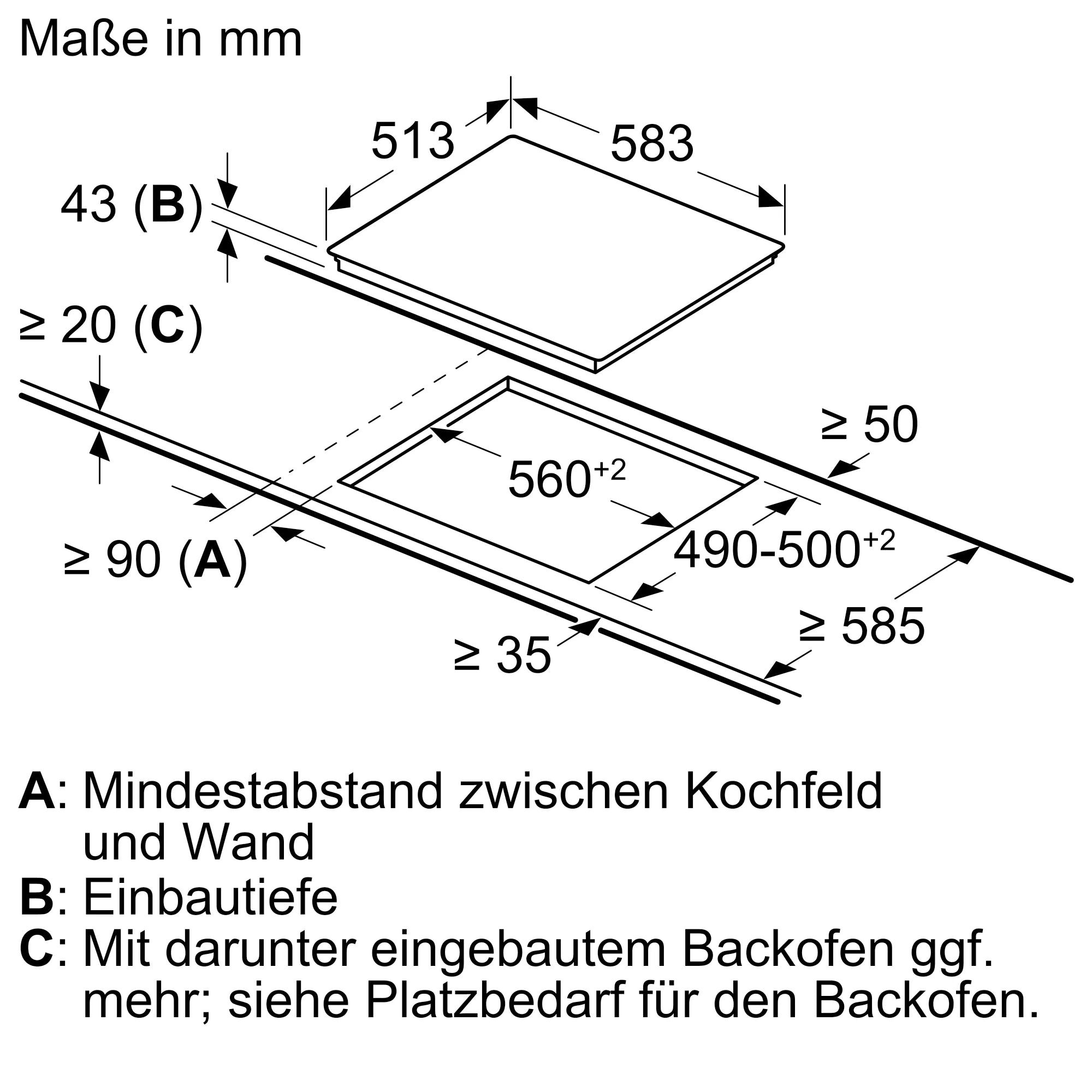 CONSTRUCTA CX3HS604 Einbau-Herd-Set 60 cm Edelstahl Backofen Kochfeld