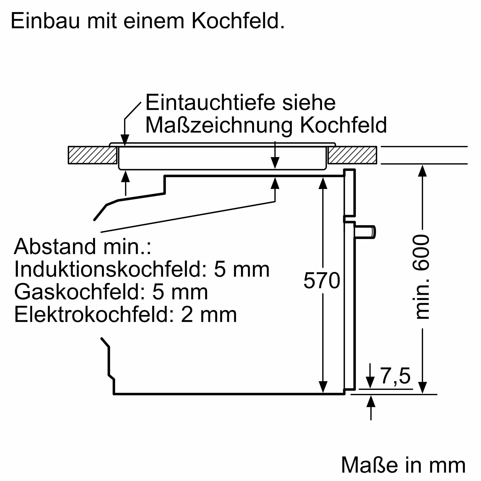 CONSTRUCTA CF3M28083 Einbau-Backofen 60x60 cm AirFry Pyrolyse Graphit