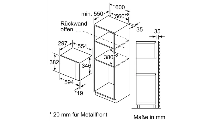 Constructa CC4P91262, Einbau-Mikrowelle