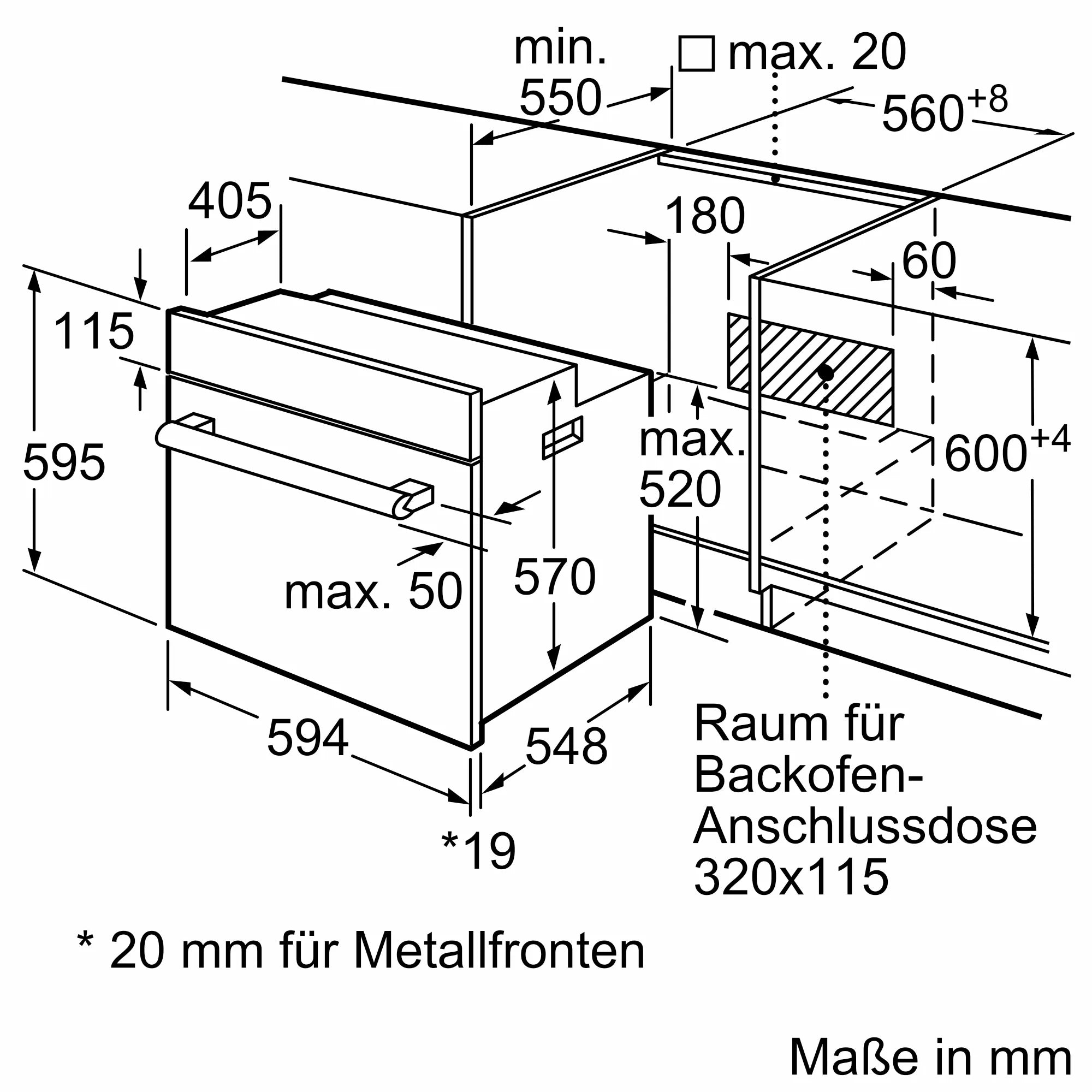 CONSTRUCTA CX3HS601 Einbau-Herd-Set mit Backofen, Elektro-Kochfeld und Reinigungssystem
