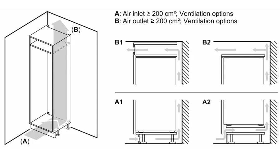 Constructa CK232NSE0, Kühlschrank mit Gefrierfach integrierbar, 102,5 cm hoch