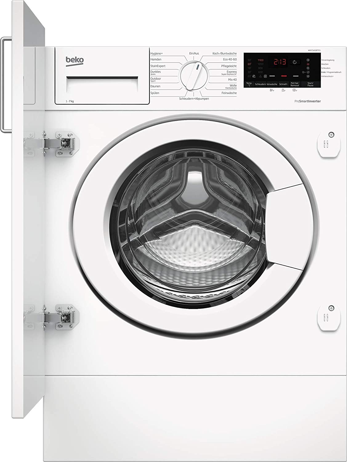 BEKO WMI71433PTE1: Einbau-Waschmaschine 7 kg, 1400 U-Min