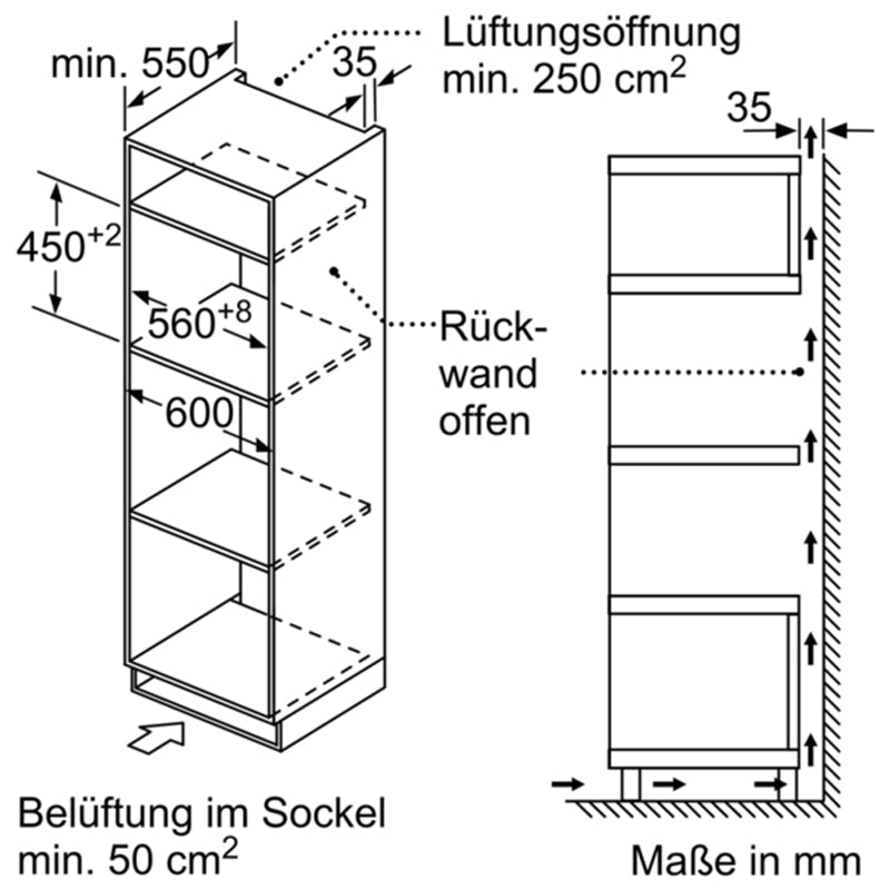 Constructa CC4W91962, Kompaktbackofen mit Mikrowelle, Schwarz